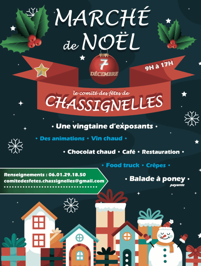 Marché de Noël Chassignelles 7 décembre